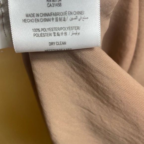 Button-down Silky Camel Blouse - Picture 7 of 9